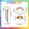 Fingerinspire 3Pcs 3 Style Rainbow Non Woven Fabric Ornament Accessories PATC-FG0001-17-2