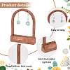 Hollow Arch Shaped Wood Single Pair Earring Diaplay Stands EDIS-WH0029-81B-4