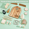 Wooden & Plastic Christmas Patio Miniature Ornament Set DIY-WH0021-62-4