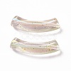 UV Plating Iridescent Transparent Acrylic Beads X-OACR-A016-02-2