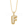 Brass Micro Pave Cubic Zirconia Pendant Necklaces PW-WG99827-06-1