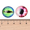 Half Round/Dome Dragon Eye Printed Glass Cabochons X-GGLA-A002-20mm-AB-3