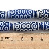 Blue Tibetan Style dZi Beads Strands TDZI-NH0001-B02-01-5