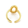 Rack Plated Brass Oval Open Cuff Ring for Women RJEW-Z039-05G-3