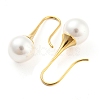 Plastic Pearl Teardrop Dangle Earrings EJEW-C067-23A-G-2