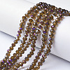 Electroplate Transparent Glass Beads Strands EGLA-A034-T2mm-F01-1