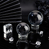 Fingerinspire 3Pcs 3 Style Glass Crystal Sphere Display Stand DJEW-FG0001-29-5