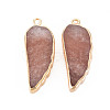 Natural Agate Pendants G-N326-127-B03-2