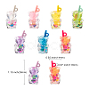 35Pcs 7 Colors Transparent Resin Pendants RESI-CJ0002-10-2