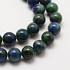 Natural Chrysocolla and Lapis Lazuli Beads Strands G-P281-03-6mm-3