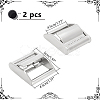 WADORN 2Pcs Stainless Steel Cam Lock Lever Buckles STAS-WR0001-05-2