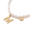 304 Stainless Steel Initial Pendant Necklaces NJEW-JN03296-03-2