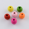 Dyed Natural Wood Beads WOOD-R249-045-1