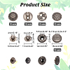 50 Sets 5 Style Brass Snap Button FIND-NB0004-06-2