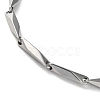 201 Stainless Steel Bar Link Chain Necklaces for Men Women NJEW-G112-07B-P-2