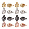 Yilisi 16Pcs 4 Colors Brass Micro Pave Clear Cubic Zirconia Charms FIND-YS0001-03-9