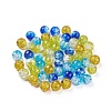 5 Colors Spray Painted & Baking Painted Crackle Glass Beads CCG-X0010-04-8mm-2
