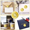 34 Sheets Self Adhesive Gold Foil Embossed Stickers DIY-WH0509-078-4