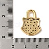 Brass Micro Pave Cubic Zirconia Glass
 Pendants KK-R162-029C-G-3