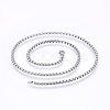 Non-Tarnish 304 Stainless Steel Box Chain Necklaces NJEW-F227-09P-06-1