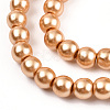 Baking Painted Pearlized Glass Pearl Round Bead Strands HY-Q003-4mm-36A-3