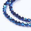 1 Strand Electroplate Glass Beads Strands X-EGLA-J026-3mm-F18-2