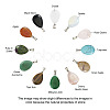 Fashewelry 24pcs 12 Styles Natural & Synthetic Gemstone Pendants G-FW0001-33-15