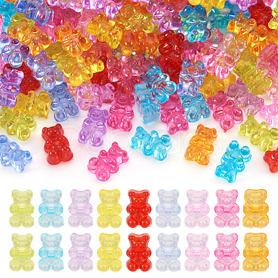 Pandahall 200Pcs Transparent Acrylic Beads MACR-TA0001-36-1