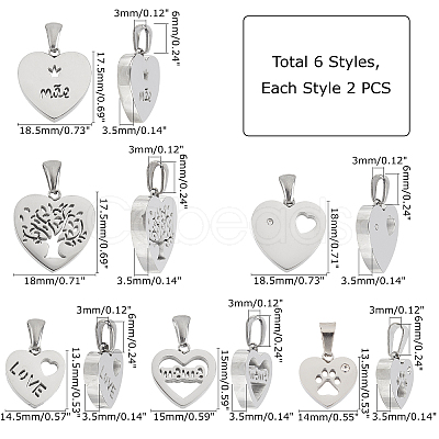 Unicraftale 304 Stainless Steel Pendants STAS-UN0014-92P-1