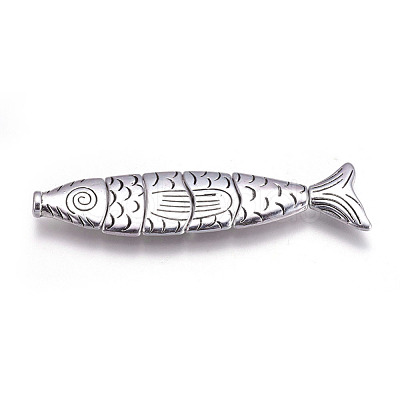 Alloy Fish Beads PALLOY-A13083-AS-NR-1