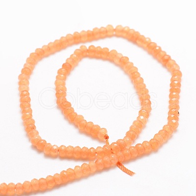 Dyed Natural Malaysia Jade Rondelle Beads Strands G-E316-2x4mm-01-1