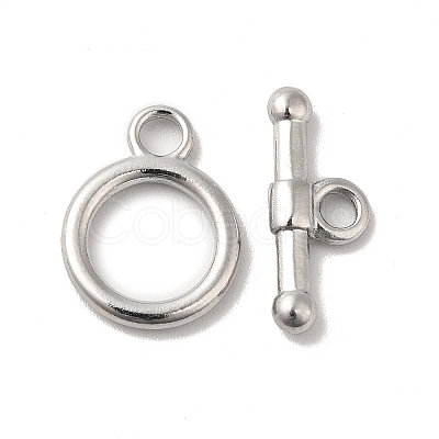 Non-Tarnish 304 Stainless Steel Toggle Clasps X-STAS-H212-19P-1