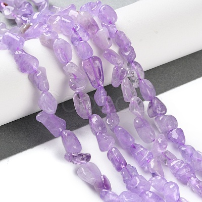 Natural Amethyst(Dyed & Heated) Beads Strands G-P497-01C-44-1