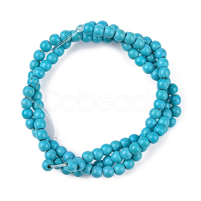 Synthetic Turquoise Beads Strands X-TURQ-G106-4mm-02F-1