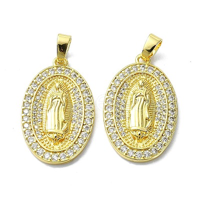 Rack Plating Brass Micro Pave Cubic Zirconia Pendants KK-R157-14A-G-1