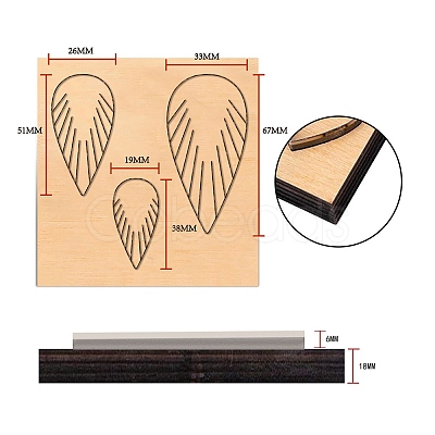 Wood Cutting Dies DIY-WH0166-41D-1