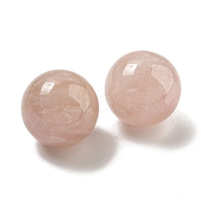 Natural Rose Quartz Round Ball Figurines Statues for Home Office Desktop Decoration G-P532-02A-03-1