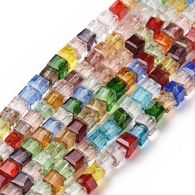 Transparent Glass Bead Strands GLAA-H018-03-1