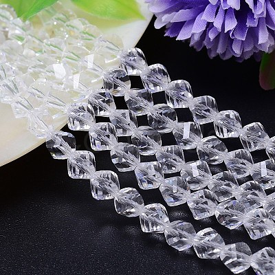 Faceted Polyhedron Imitation Austrian Crystal Bead Strands G-M183-10mm-01A-1