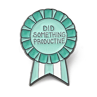 Word Did Something Productive Dopamine Color Series Medal Enamel Pin JEWB-D018-01C-EB-1