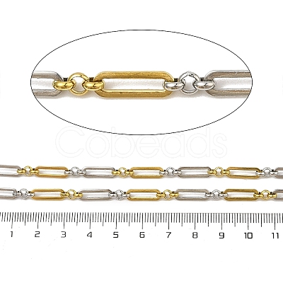 Ion Plating(IP) 304 Stainless Steel Two-Tone Link Chains CHS-M006-10PG-1