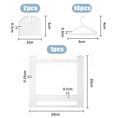 SUPERFINDINGS 1 Set Transparent Acrylic Earring Hanging Display Stands EDIS-FH0001-07-1