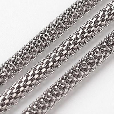 Tarnish Resistant 304 Stainless Steel Mesh Chains CHS-K001-07-1