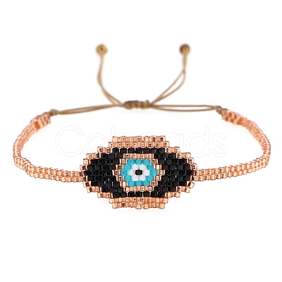 Friendship Evil Eye Loom Pattern Seed Beads Bracelets for Women BJEW-C011-47-1