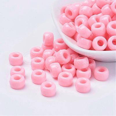 Opaque Acrylic European Beads PL338-6-1