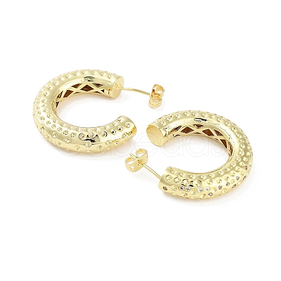 Rack Plating Brass Micro Pave Cubic Zirconia Studs Earrings EJEW-B047-06G-1