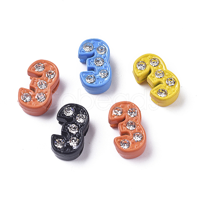 Alloy Rhinestone Slide Charms PALLOY-WH0070-23C-1