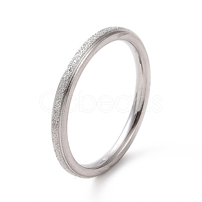 Non-Tarnish Textured 201 Stainless Steel Simple Thin Finger Ring for Women RJEW-I089-26P-1