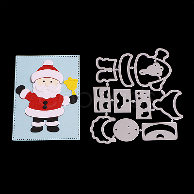 Father Christmas Frame Carbon Steel Cutting Dies Stencils DIY-F036-01-1