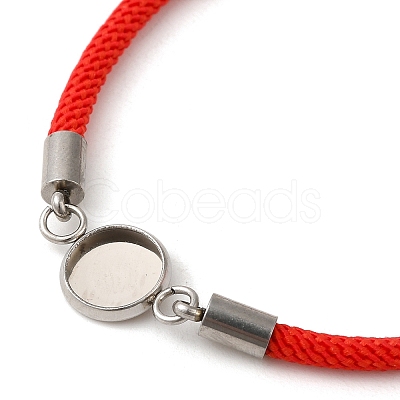 Milan Cord & 304 Stainless Steel Bracelets Making MAK-H004-02B-P02-1